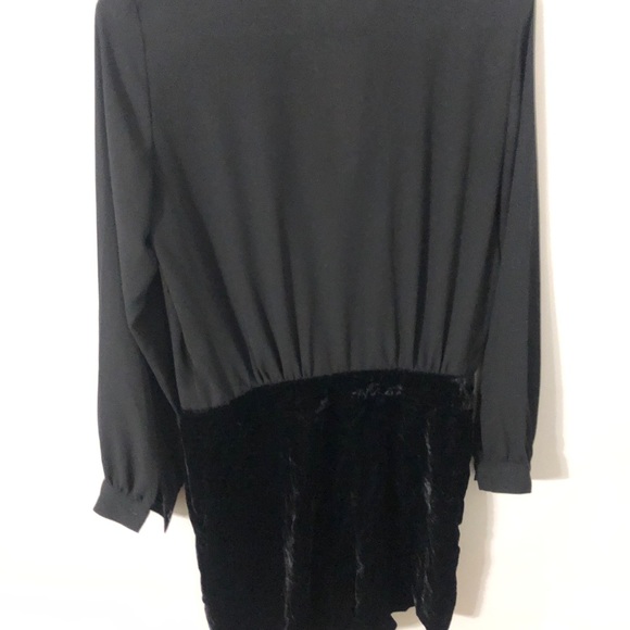 Velvet and sheer black romper-holiday party must! - Picture 3 of 6